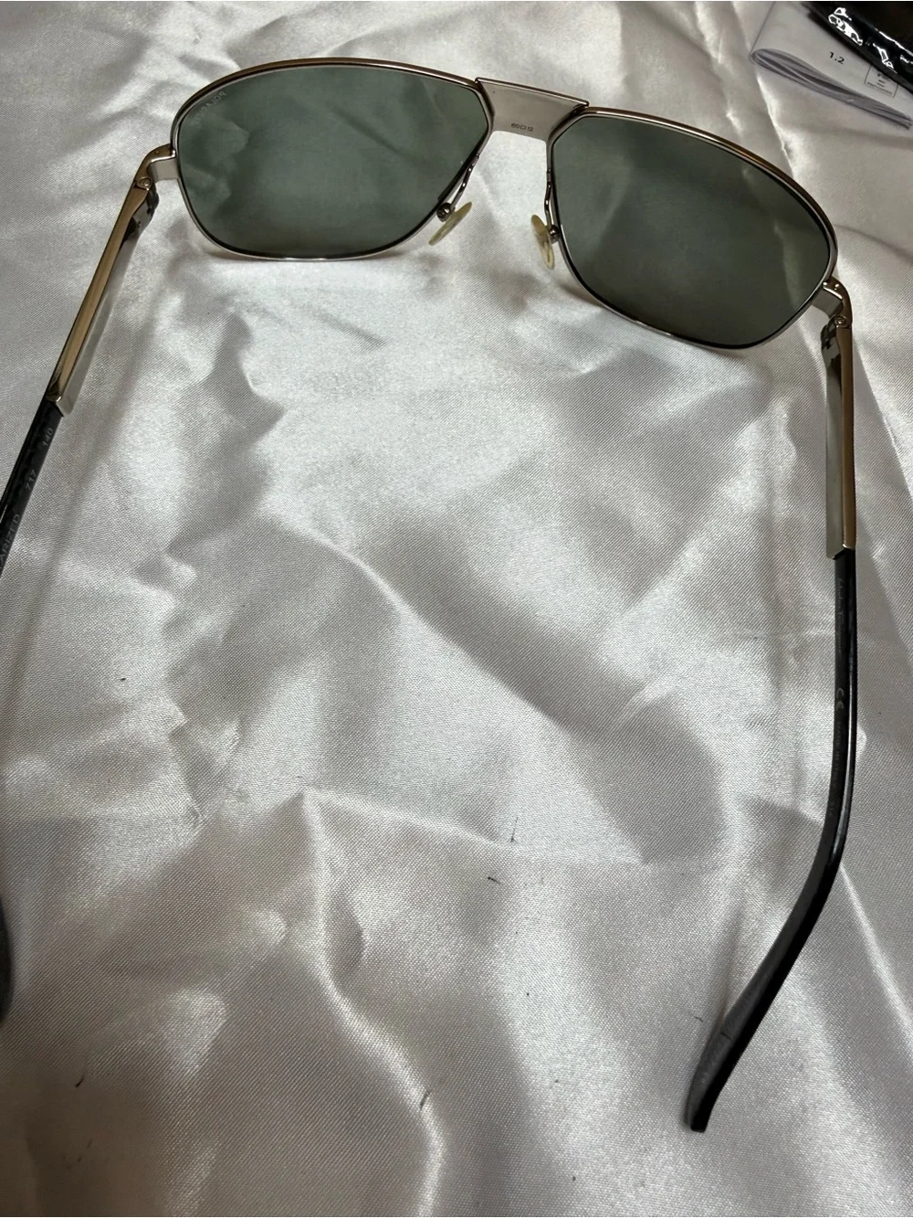 Salvatore Ferragamo SF137SP Polarized Aviator Sunglasses Gunmetal Italy